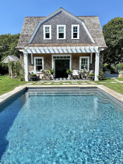 Cape cod gambrel poolhouse